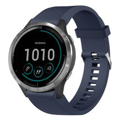 FIXED Silikonrem för Garmin QuickFit 20 mm Mörkblå