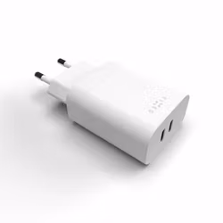 FIXED Super Snabb Hemladdare 2xUSB-C PD 3.0 35W Vit