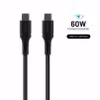 FIXED LIQUID silikonkabel 60W USB-C/C 2m Svart