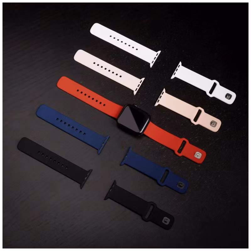 FIXED Silikonrem SET för Apple Watch 42/44/45mm Svart
