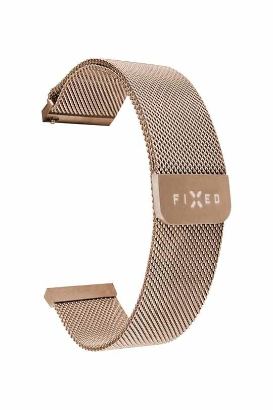 FIXED Mesh metallrem för Smartwatch Univ. 20mm Rosa Guld