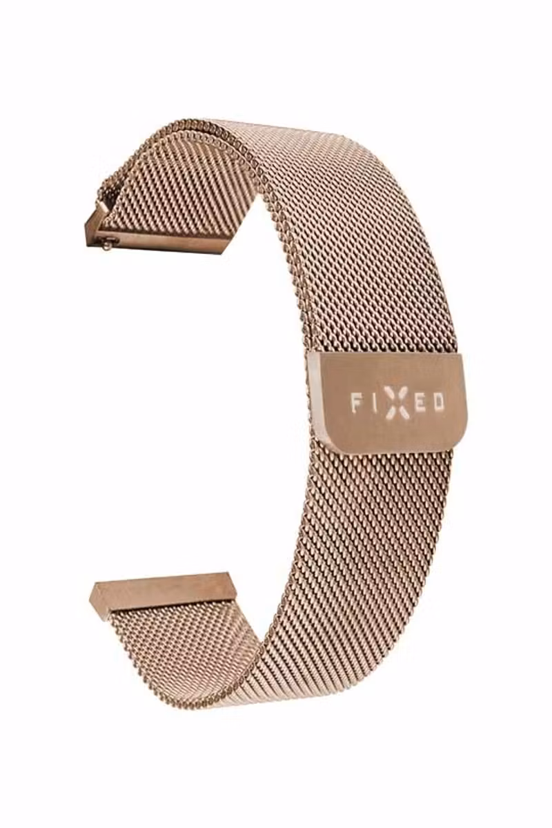 FIXED Mesh metallrem för Smartwatch Univ. 20mm Rosa Guld