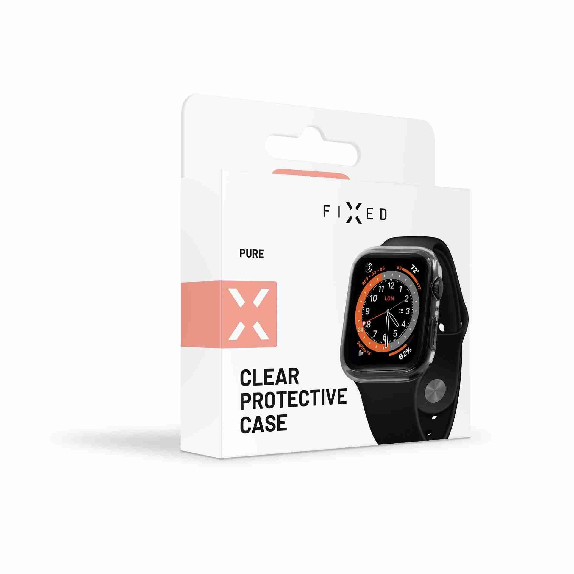 FIXED PURE Skyddsfodral och glas för Apple Watch 44 mm