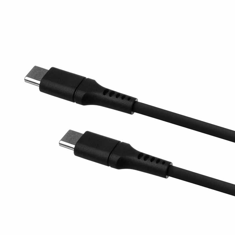 FIXED LIQUID silikonkabel 60W USB-C/C 0.5m Svart