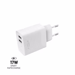 FIXED Hemladdare 2xUSB-A 17W Vit