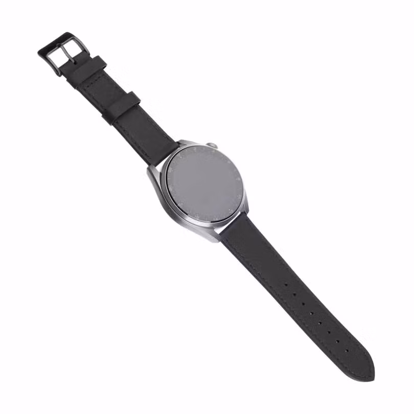 FIXED Äkta läderrem för Smartwatch Universal 22 mm Svart