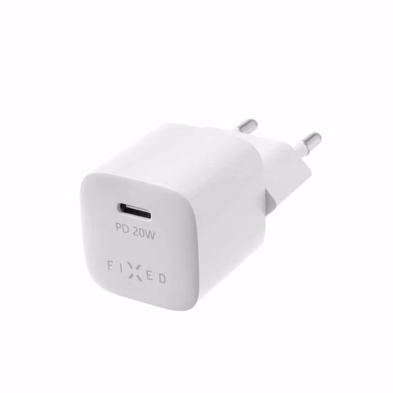 FIXED Snabb Hemladdare USB-C 20W+Lightning kabel 1m Vit