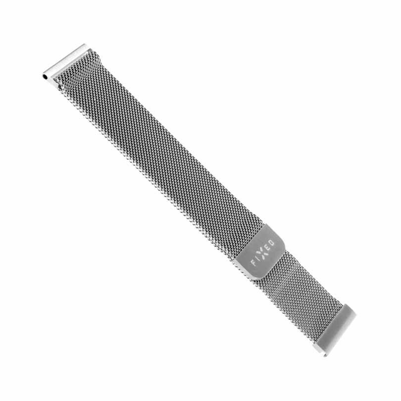 FIXED Mesh metallrem för Smartwatch Universal 22 mm Silv
