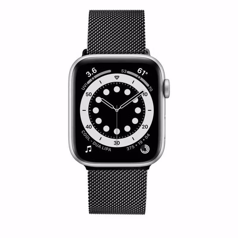 FIXED Mesh metallrem för Apple Watch 42/44/45/49mm Svart