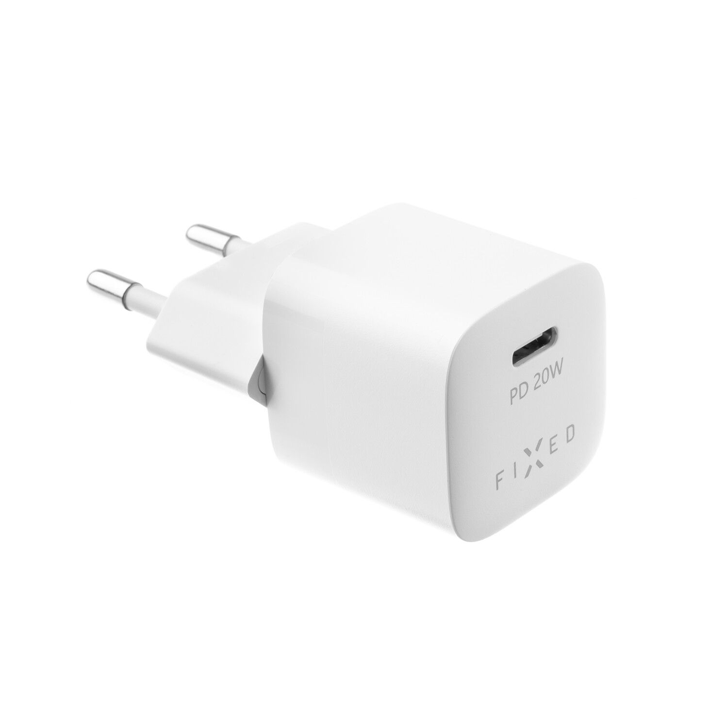 FIXED Snabb Hemladdare USB-C PD 20W+USB-C kabel 1m Vit