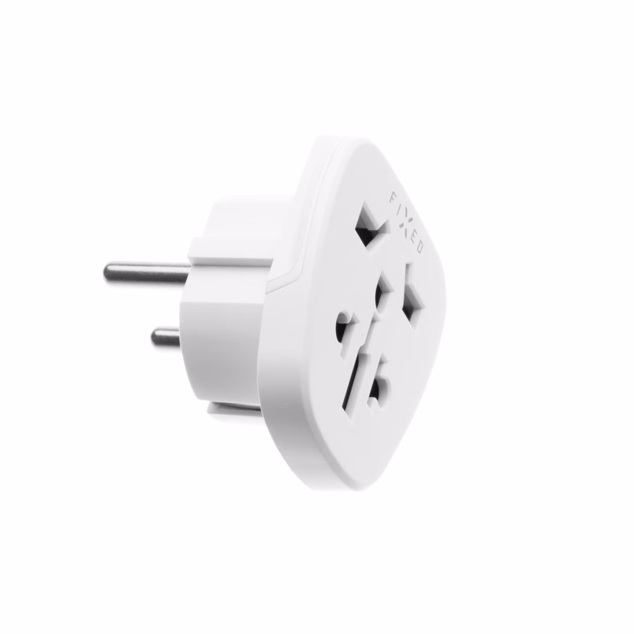 FIXED Reseadapter Schuko EU/Världen Vit