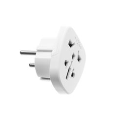 FIXED Reseadapter Schuko EU/Världen Vit