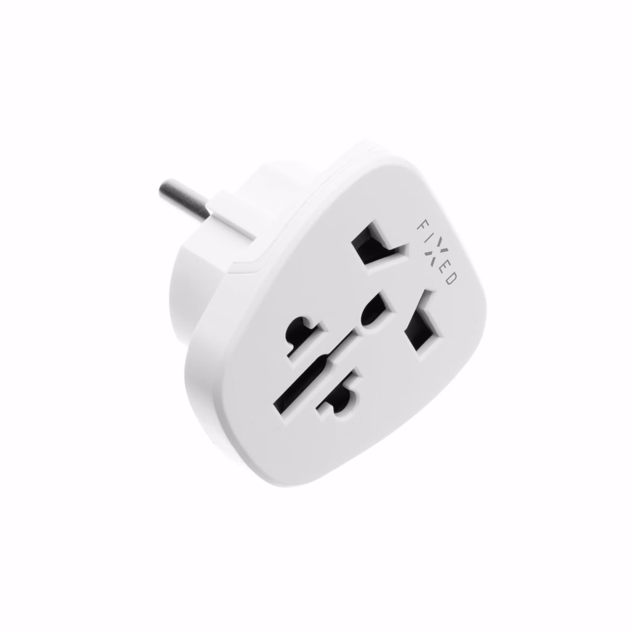 FIXED Reseadapter Schuko EU/Världen Vit