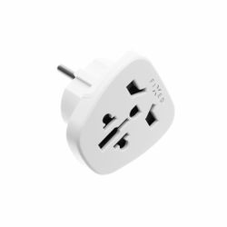 FIXED Reseadapter Schuko EU/Världen Vit