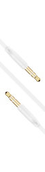 FIXED Audio 2x3.5mm Guldpläterad flat kabel 1m Vit