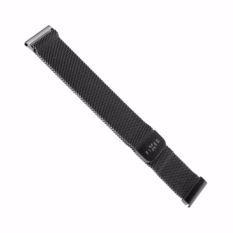 FIXED Mesh metallrem för Smartwatch Universal 22mm Svart