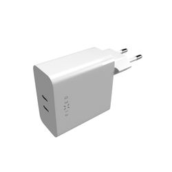 FIXED Supersnabb Hemladdare 65W 2xUSB-C PD 3.0 Vit