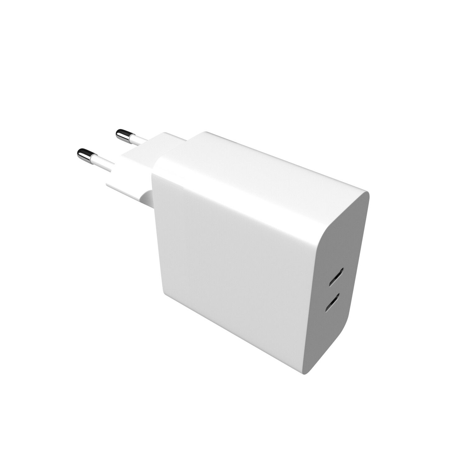 FIXED Supersnabb Hemladdare 65W 2xUSB-C PD 3.0 Vit