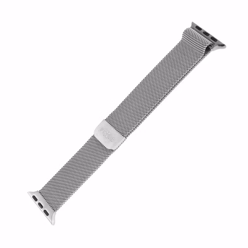 FIXED Mesh metallrem för Apple Watch 42/44/45/49mm Silv.