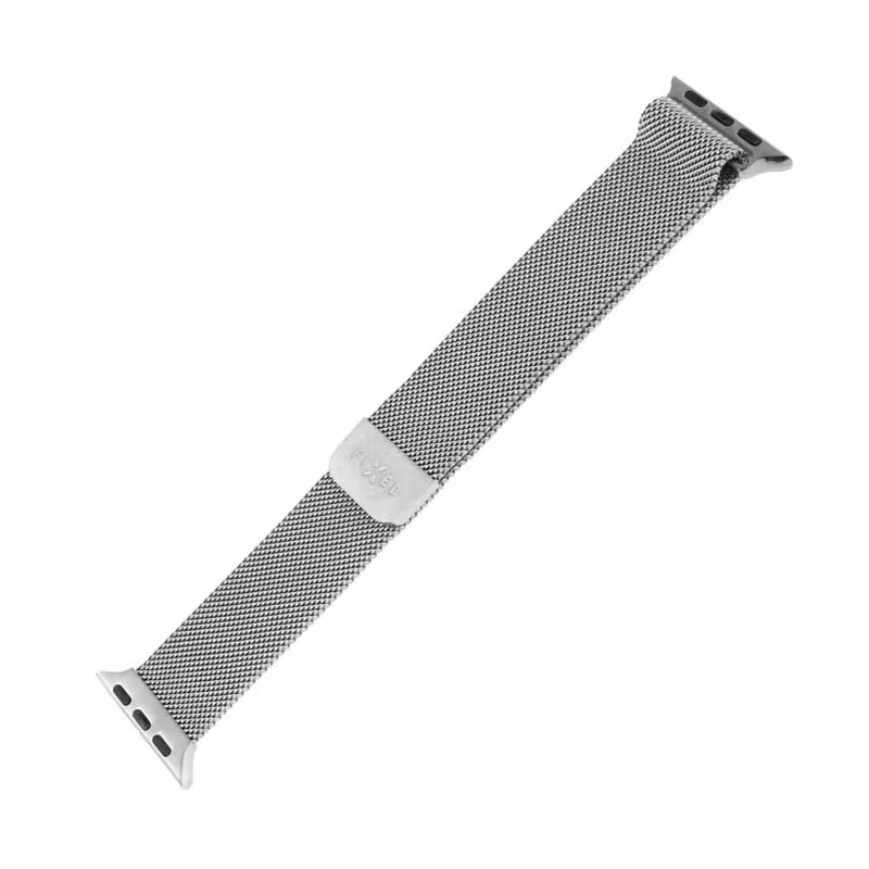 FIXED Mesh metallrem för Apple Watch 42/44/45/49mm Silv.