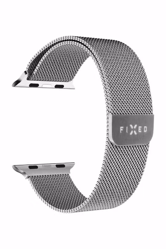 FIXED Mesh metallrem för Apple Watch 42/44/45/49mm Silv.