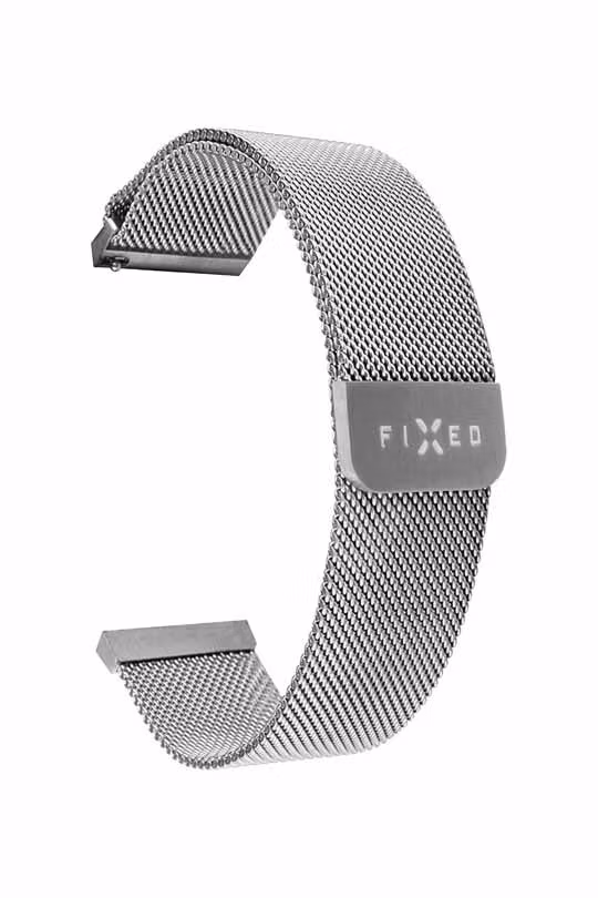 FIXED Mesh metallrem för Smartwatch Universal 20mm Silv.