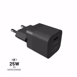 FIXED Super Snabb Mini Hemladdare USB-C PD 25W Svart