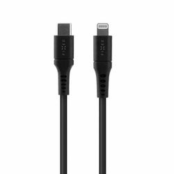 FIXED LIQUID silikonkabel USB-C/Lightning 2m Svart