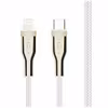 FIXED METAL USB-C/Lightning MFI flätad kabel 0.5m Vit