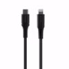 FIXED LIQUID silikonkabel USB-C/Lightning 0.5m Svart
