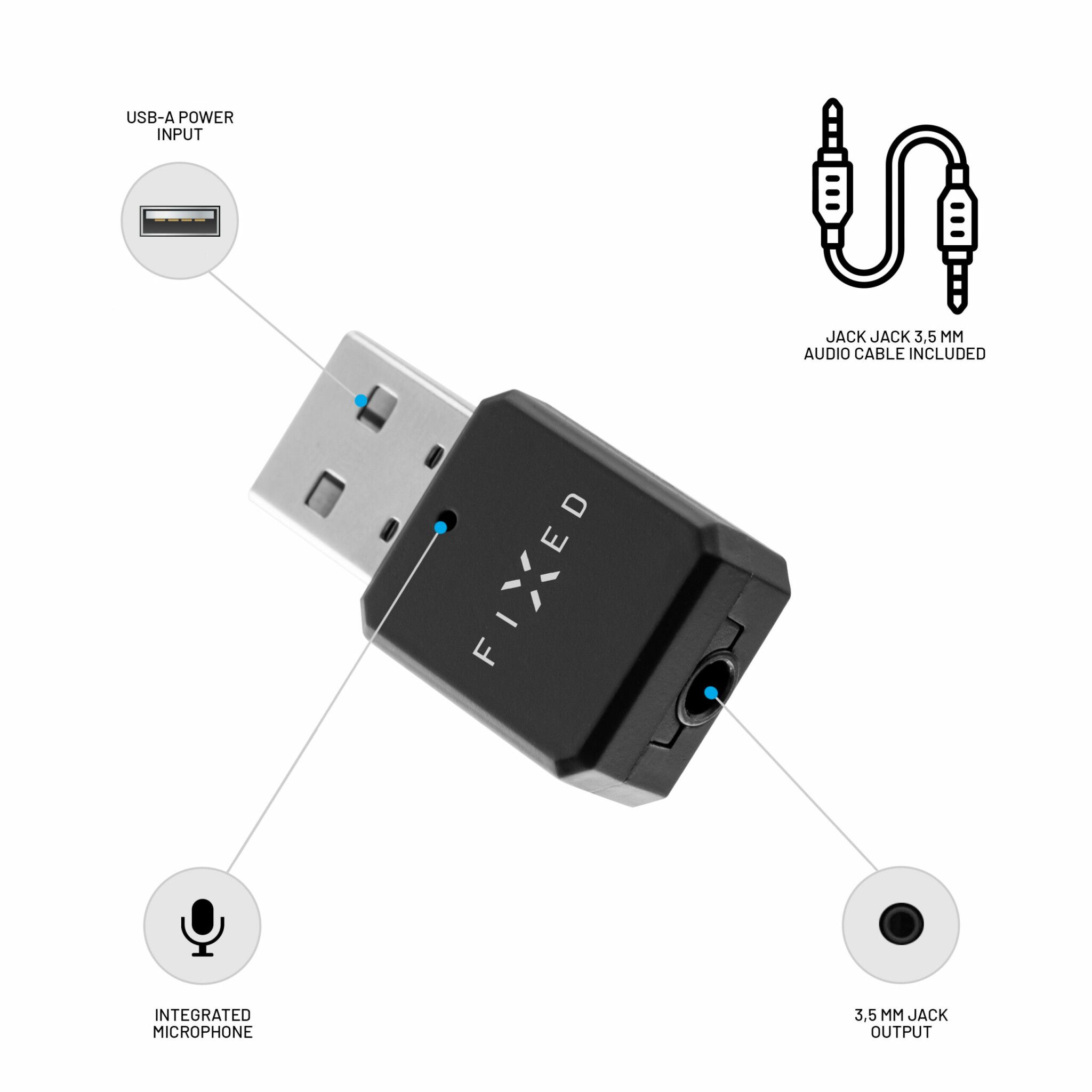 FIXED SIGNAL Bluetooth Audio Receiver 3.5 mm Svart
