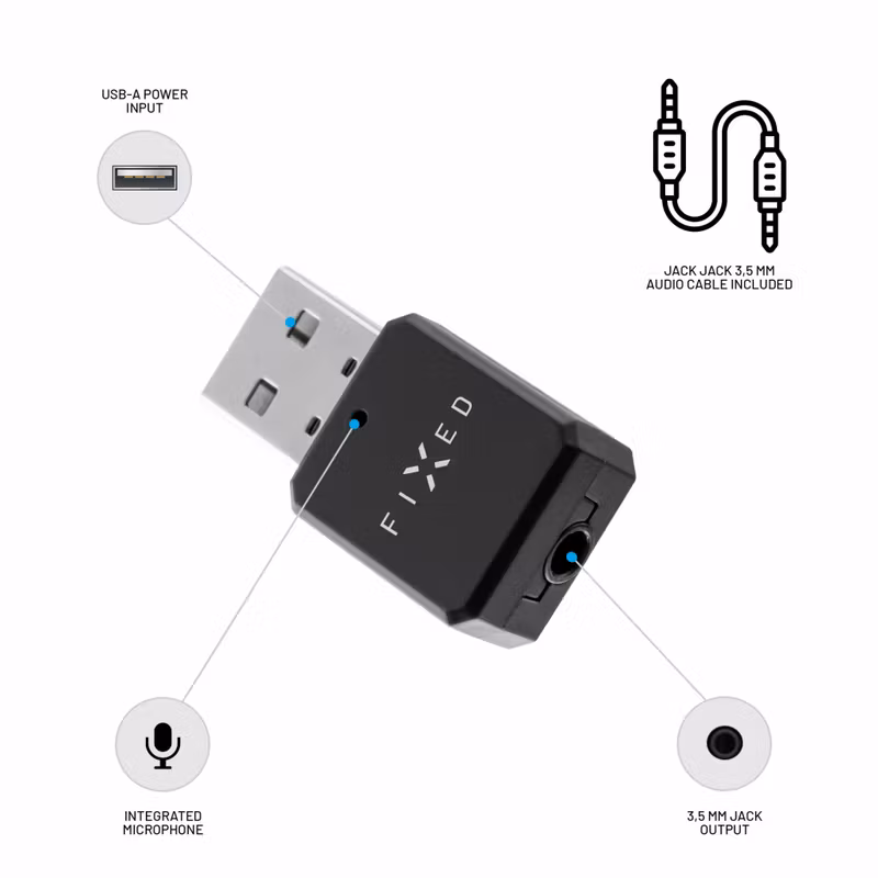 FIXED SIGNAL Bluetooth Audio Receiver 3.5 mm Svart