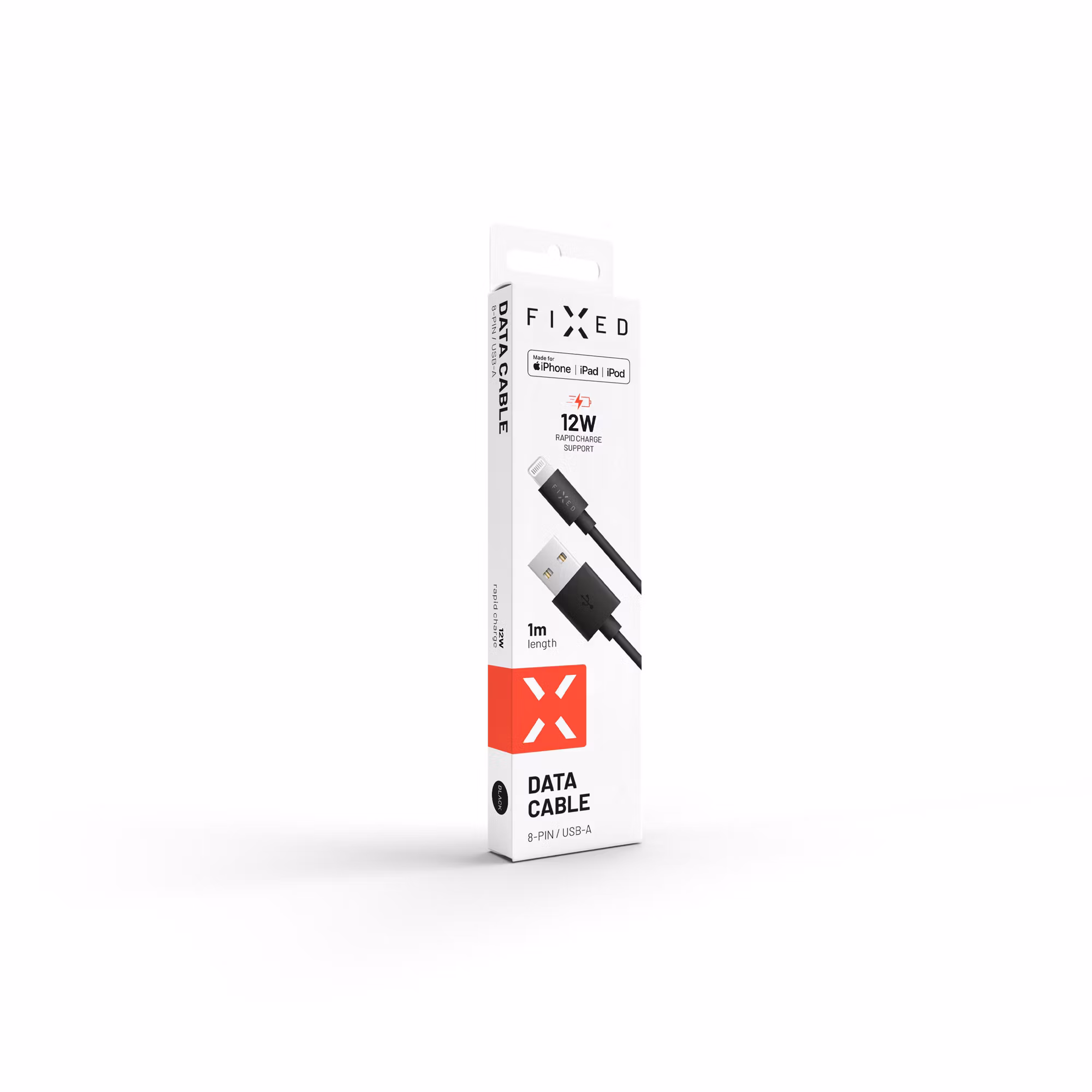 FIXED FIXED USB-A till Lightning MFI kabel 1m Svart