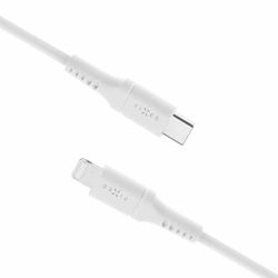 FIXED LIQUID silikonkabel USB-C/Lightning 2m Vit