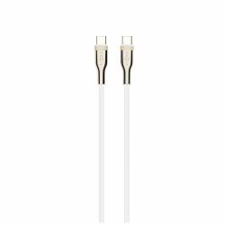 FIXED METAL 100W USB-C/C flätad kabel 0.5m Vit