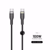 FIXED METAL 100W USB-C/C flätad kabel 0.5m Svart