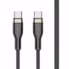 FIXED METAL 100W USB-C/C flätad kabel 0.5m Svart