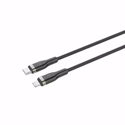 FIXED METAL USB-C/Lightning MFI flätad kabel 0.5m Svart