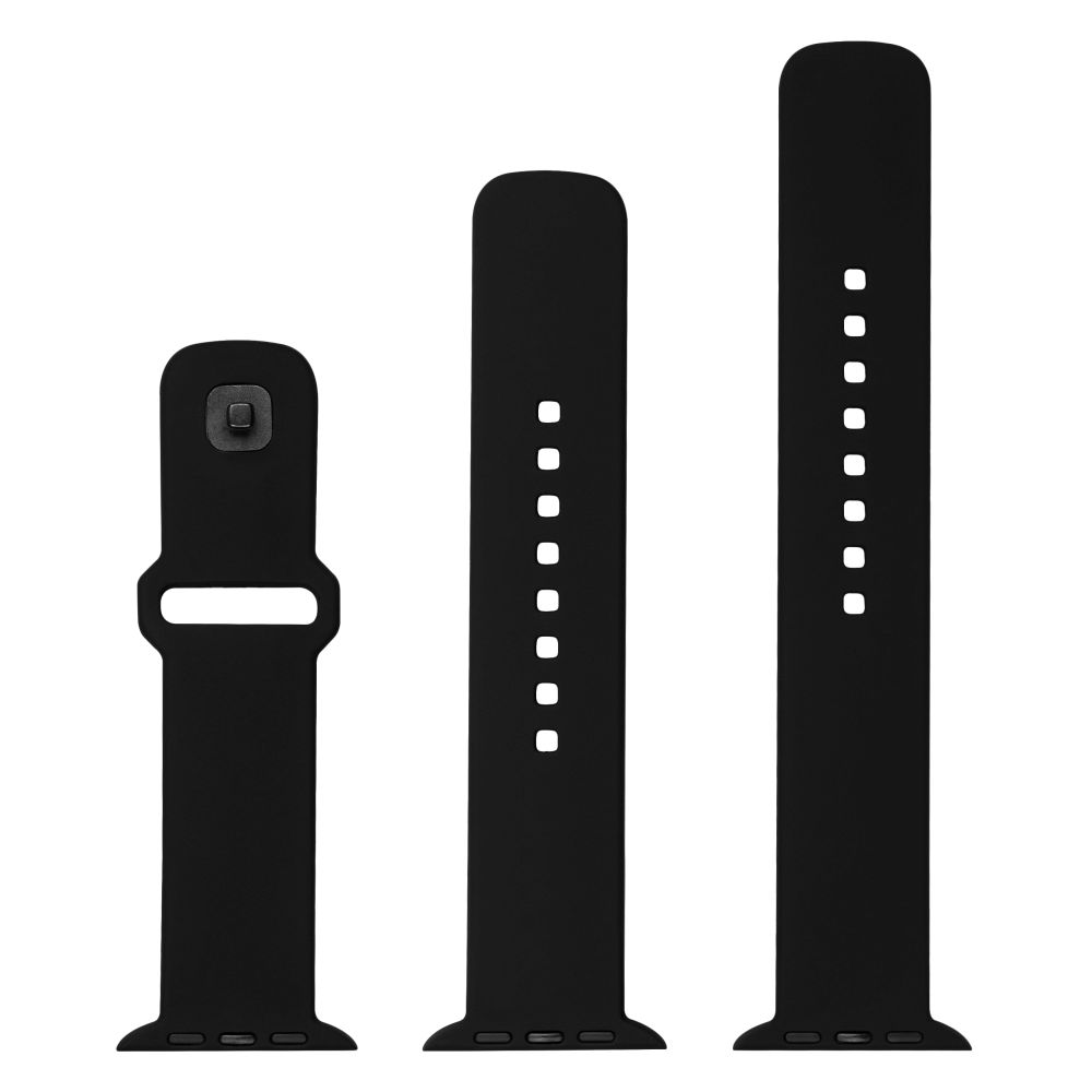 FIXED Silikonrem SET för Apple Watch 38/40/41mm Svart