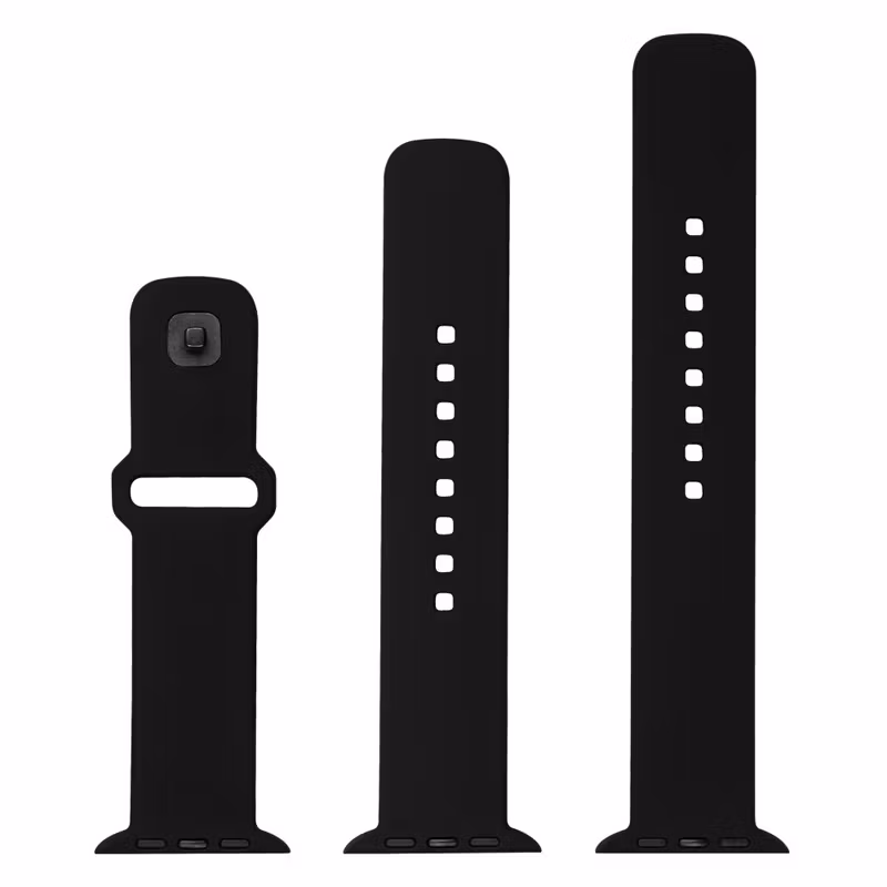 FIXED Silikonrem SET för Apple Watch 38/40/41mm Svart