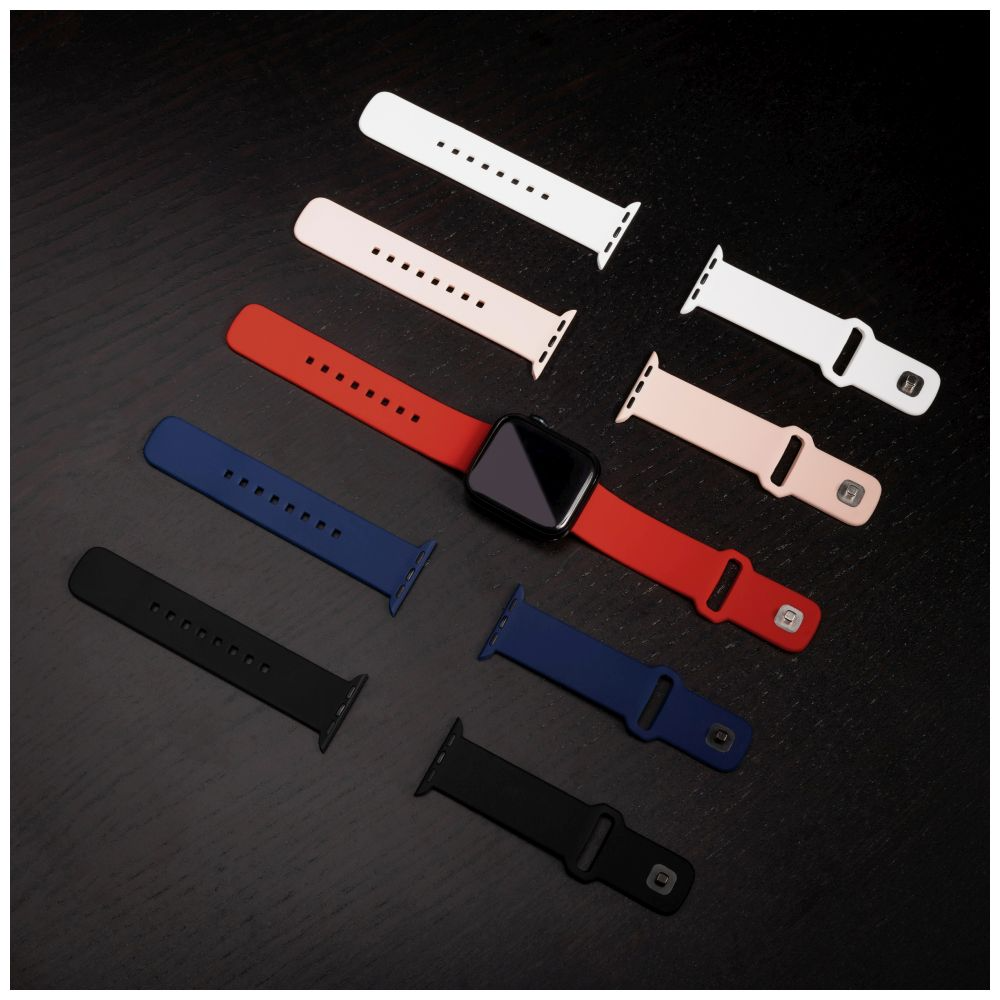 FIXED Silikonrem SET för Apple Watch 38/40/41mm Svart