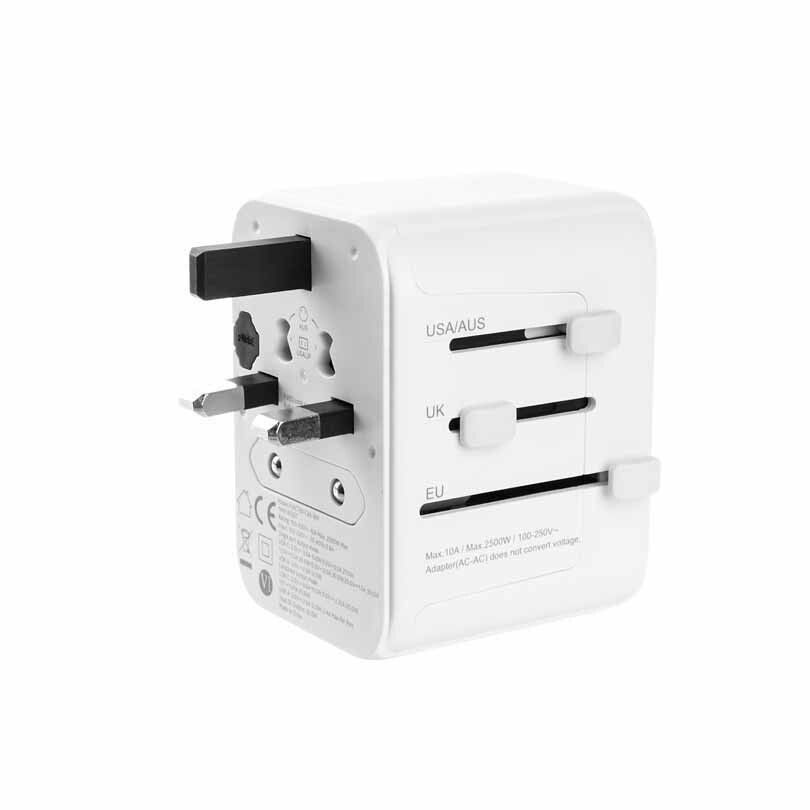 FIXED Reseadapter/laddare USB-C/USB-A 30W EU/UK/USA/AUS