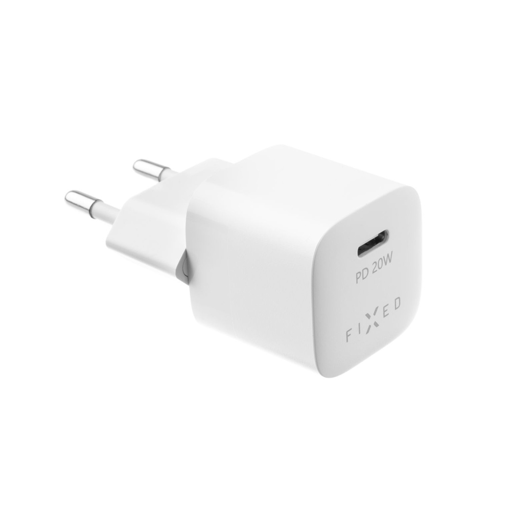 FIXED Snabb Mini Hemladdare 20W USB-C PD Vit