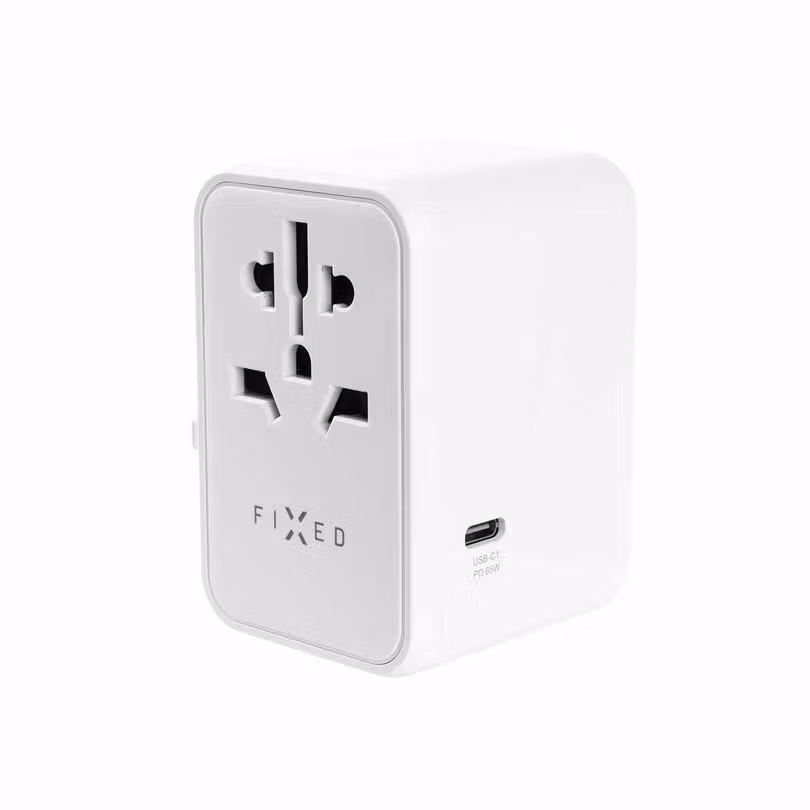FIXED Reseadapter/laddare USB-C/USB-A 65W EU/UK/USA/AUS