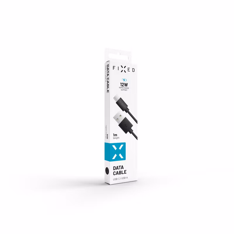 FIXED FIXED USB-A till USB-C kabel 1m Svart
