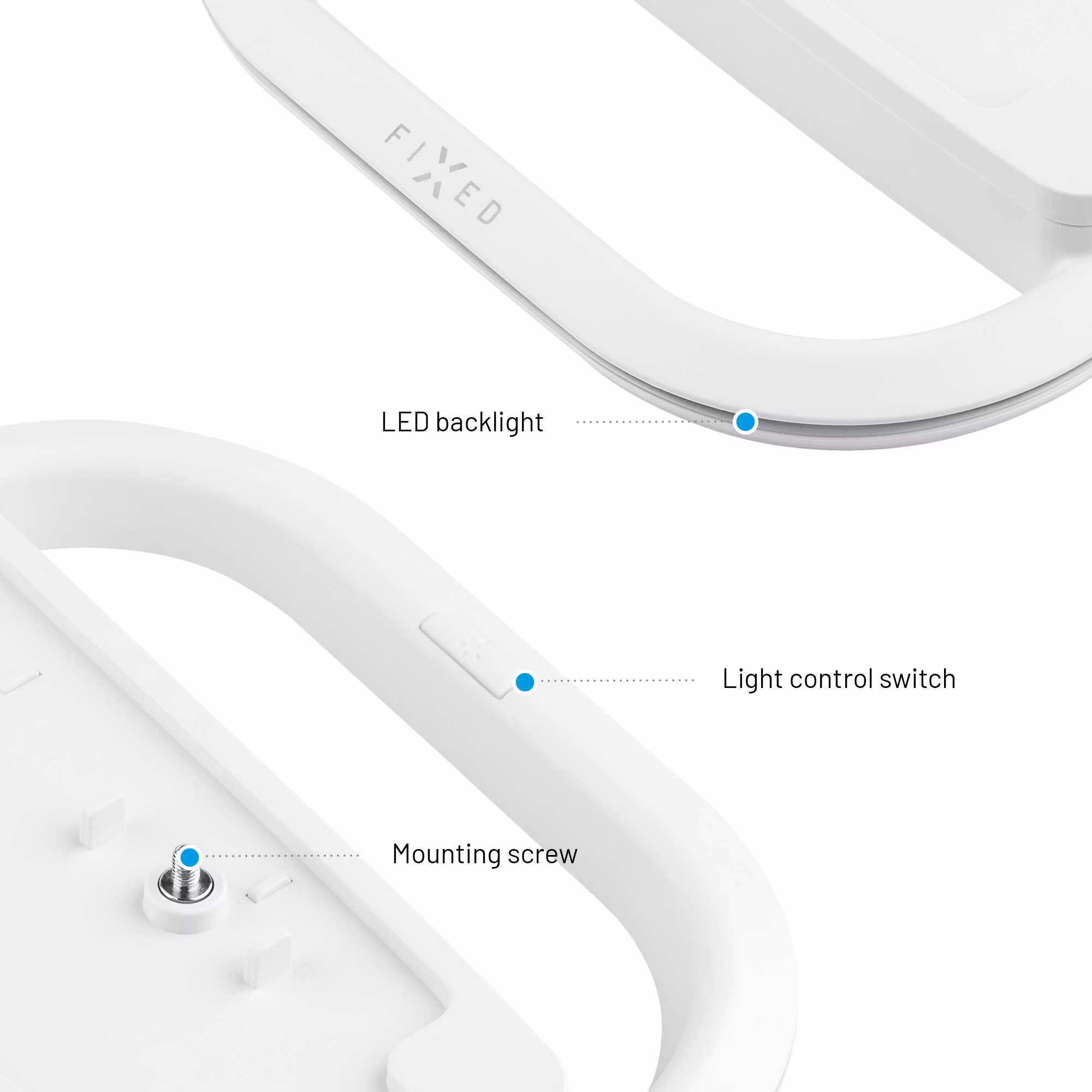 FIXED Fixed LED multiljus Stativ för PS5/PS5 Slim Vit