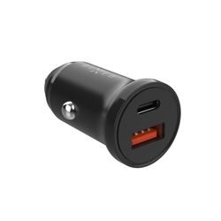 FIXED Snabb Billaddare 20W USB-C PD/USB-A Svart
