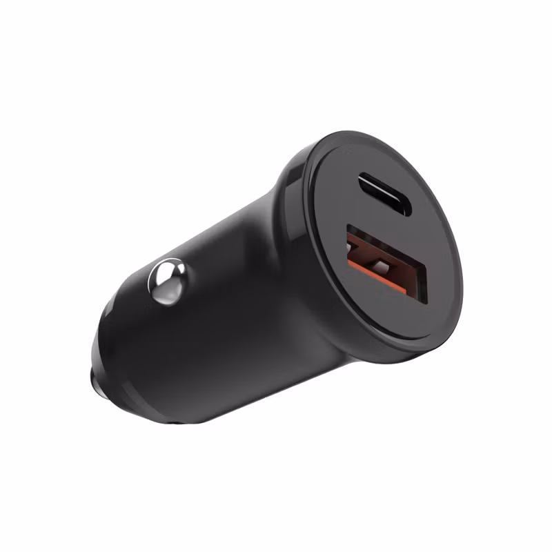 FIXED Snabb Billaddare 20W USB-C PD/USB-A Svart