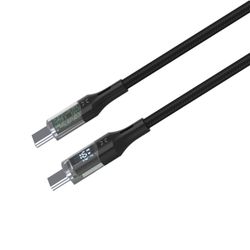 FIXED LED Laddningsdisplay USB-C/C 100W kabel 1.2m Svart