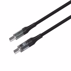FIXED LED Laddningsdisplay USB-C/C 100W kabel 1.2m Svart